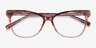 Rosalie Orange AcetateEyeglass Frames from EyeBuyDirect, Closed View