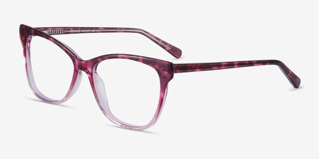 Rosalie Pink AcetateEyeglass Frames from EyeBuyDirect, Angle View
