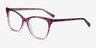 Rosalie Pink AcetateEyeglass Frames from EyeBuyDirect, Angle View