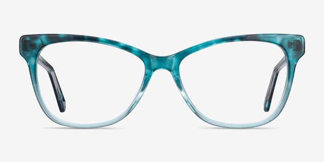 Rosalie Blue AcetateEyeglass Frames from EyeBuyDirect, Front View