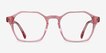 Orchid Clear Pink AcetateEyeglass Frames from EyeBuyDirect, Front View