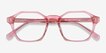 Orchid Clear Pink AcetateEyeglass Frames from EyeBuyDirect, Closed View