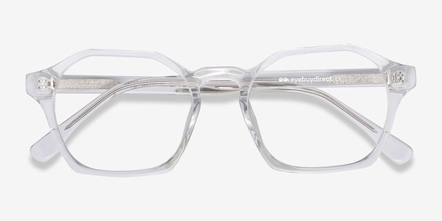 Orchid Clear AcetateEyeglass Frames from EyeBuyDirect, Closed View