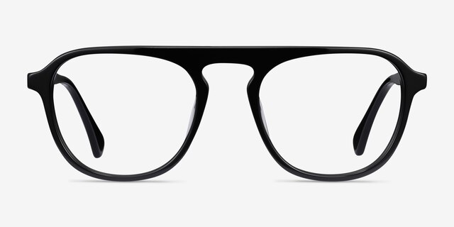 Ida Black AcetateEyeglass Frames from EyeBuyDirect, Front View