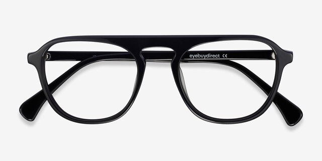 Ida Black AcetateEyeglass Frames from EyeBuyDirect, Closed View
