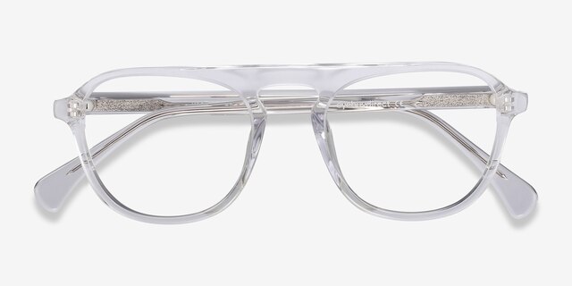 Ida Clear AcetateEyeglass Frames from EyeBuyDirect, Closed View