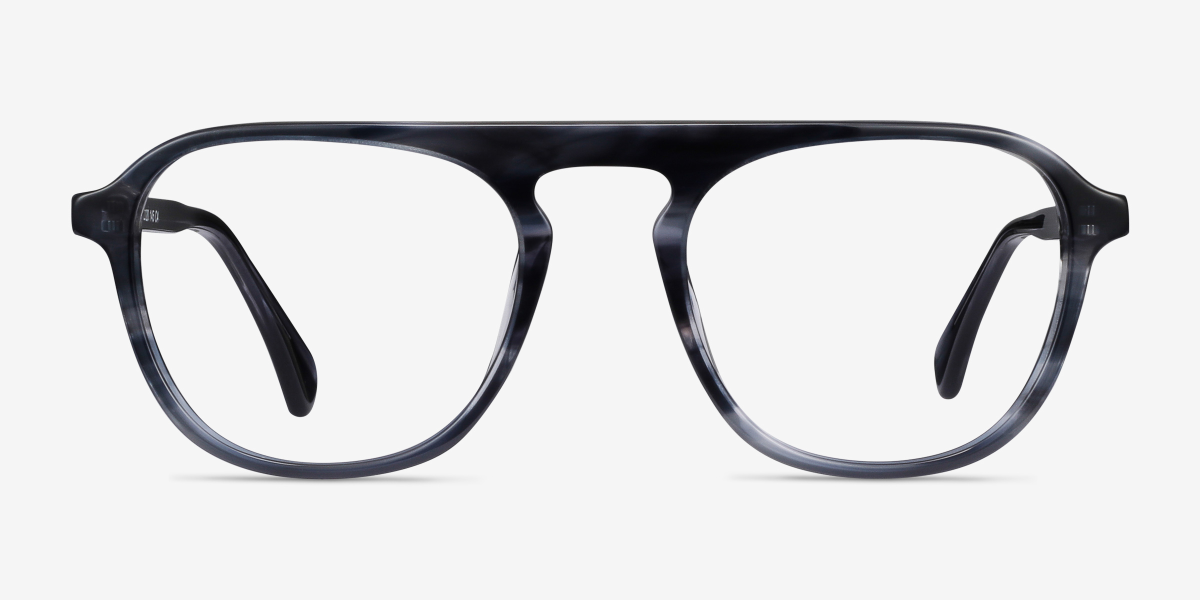 Ida Aviator Gray Striped Full Rim Eyeglasses Eyebuydirect 