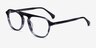 Ida Gray Striped AcetateEyeglass Frames from EyeBuyDirect, Angle View
