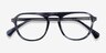 Ida Gray Striped AcetateEyeglass Frames from EyeBuyDirect, Closed View