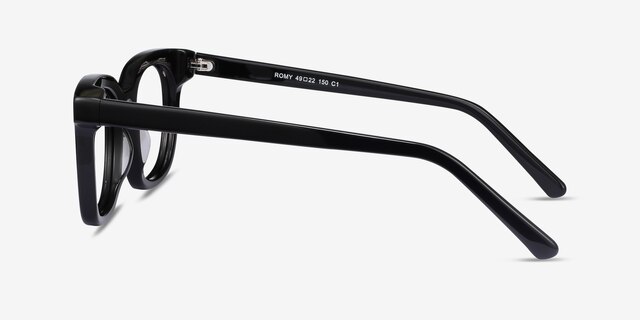 Romy Black AcetateEyeglass Frames from EyeBuyDirect, Side View