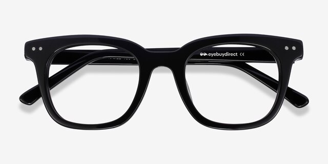 Romy Black AcetateEyeglass Frames from EyeBuyDirect, Closed View