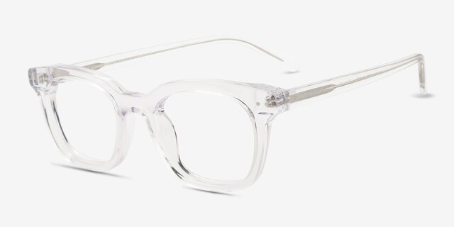 Romy Transparent AcétateMontures de lunettes de vue d'EyeBuyDirect, Vue d'Angle