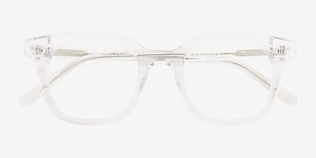 Romy Transparent AcétateMontures de lunettes de vue d'EyeBuyDirect, Vue Rapprochée