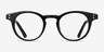Flora Black AcetateEyeglass Frames from EyeBuyDirect, Front View