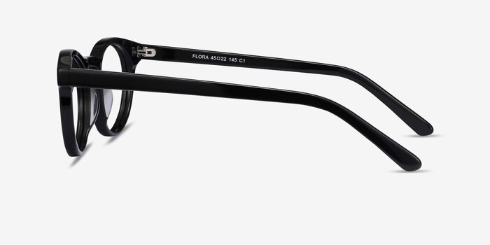 Flora Noir Acétate Montures de lunettes de vue d'EyeBuyDirect
