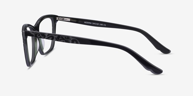 Hedera Black AcetateEyeglass Frames from EyeBuyDirect, Side View