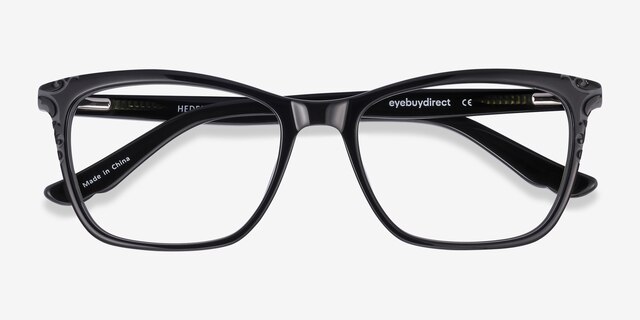 Hedera Black AcetateEyeglass Frames from EyeBuyDirect, Closed View