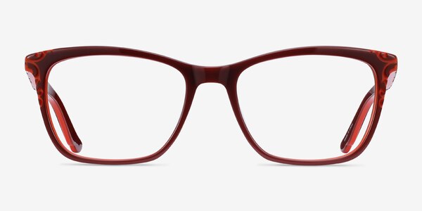 Hedera Burgundy Orange Acétate Montures de lunettes de vue