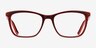 Hedera Burgundy Orange AcetateEyeglass Frames from EyeBuyDirect, Front View