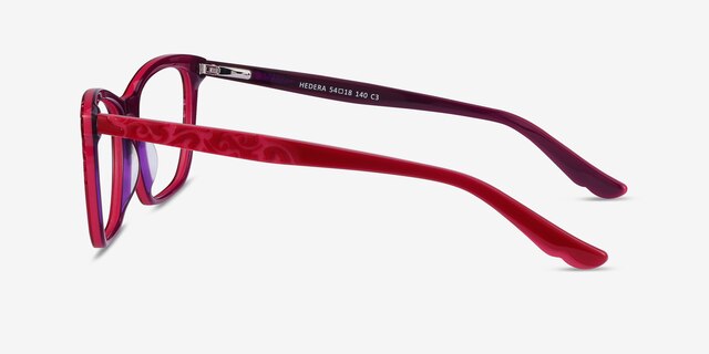 Hedera Raspberry Pink AcetateEyeglass Frames from EyeBuyDirect, Side View