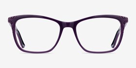 Hedera Violet Acétate Montures de lunettes de vue d'EyeBuyDirect, Vue de Face