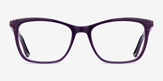 Hedera Purple AcetateEyeglass Frames from EyeBuyDirect, Front View
