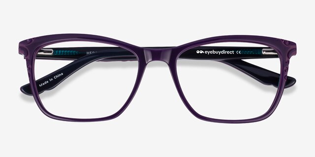 Hedera Purple AcetateEyeglass Frames from EyeBuyDirect, Closed View