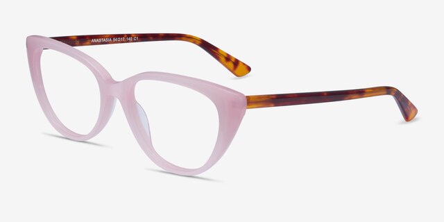 Anastasia Iridescent Pink & Tortoise AcetateEyeglass Frames from EyeBuyDirect, Angle View