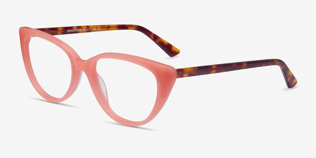 Anastasia Coral & Tortoise AcetateEyeglass Frames from EyeBuyDirect, Angle View