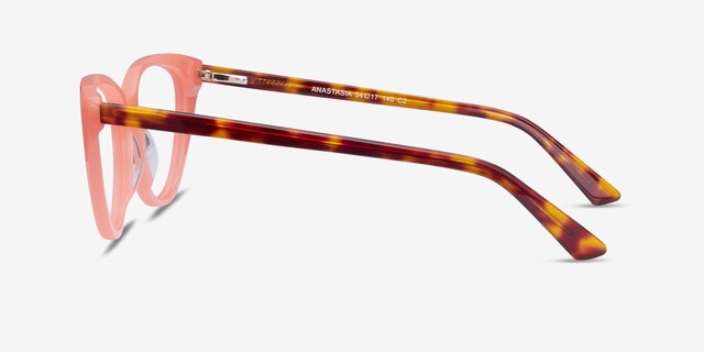 Anastasia Coral & Tortoise AcetateEyeglass Frames from EyeBuyDirect, Side View