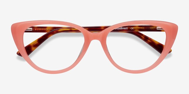 Anastasia Coral & Tortoise AcetateEyeglass Frames from EyeBuyDirect, Closed View