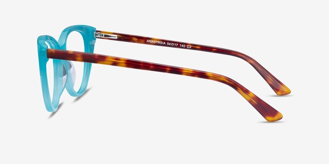 Anastasia Turquoise & Tortoise AcetateEyeglass Frames from EyeBuyDirect, Side View