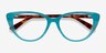 Anastasia Turquoise & Tortoise AcetateEyeglass Frames from EyeBuyDirect, Closed View