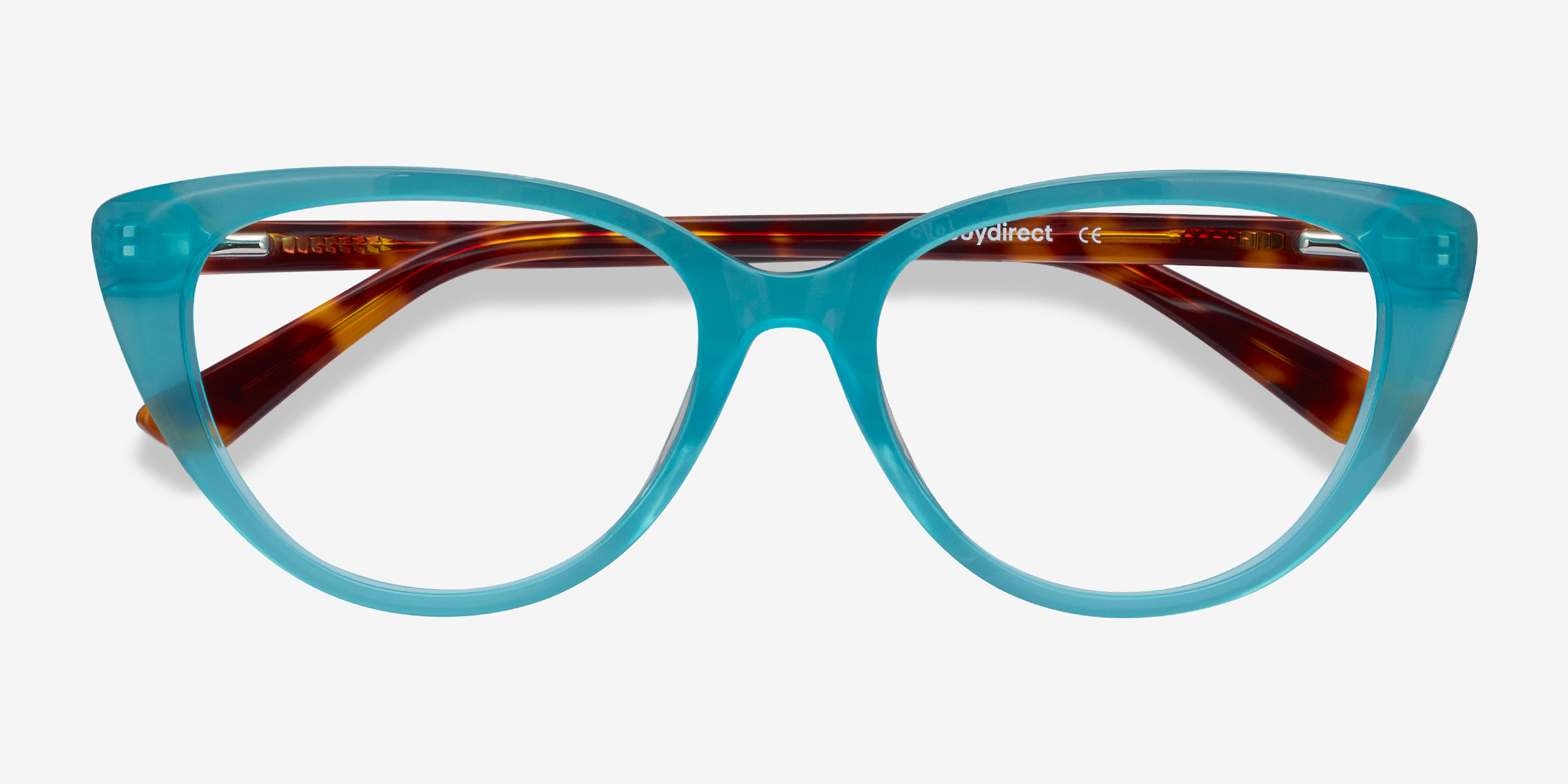 Anastasia Cat Eye Turquoise & Tortoise Glasses for Women | Eyebuydirect