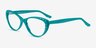 Persona Teal AcetateEyeglass Frames from EyeBuyDirect, Angle View