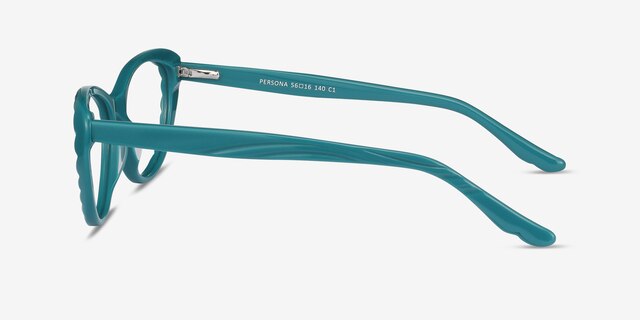 Persona Teal AcetateEyeglass Frames from EyeBuyDirect, Side View