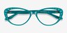 Persona Teal AcetateEyeglass Frames from EyeBuyDirect, Closed View