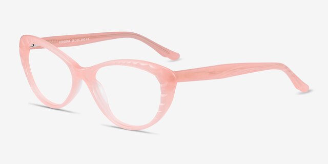 Persona Coral AcetateEyeglass Frames from EyeBuyDirect, Angle View