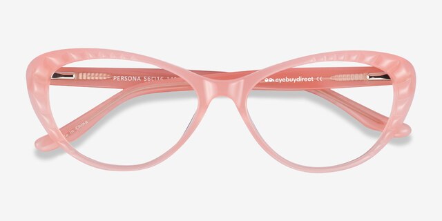 Persona Coral AcetateEyeglass Frames from EyeBuyDirect, Closed View