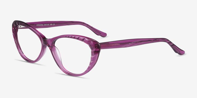 Persona Cassis AcetateEyeglass Frames from EyeBuyDirect, Angle View