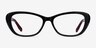 Selina Black & Burgundy AcetateEyeglass Frames from EyeBuyDirect, Front View