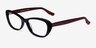 Selina Black & Burgundy AcetateEyeglass Frames from EyeBuyDirect, Angle View