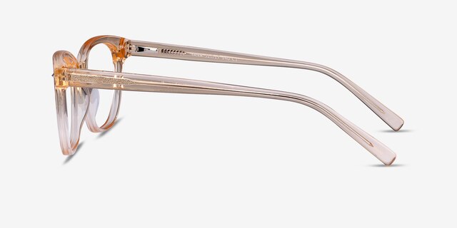 Yana Clear Melon AcetateEyeglass Frames from EyeBuyDirect, Side View
