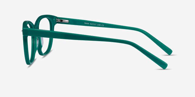 Yana Teal AcetateEyeglass Frames from EyeBuyDirect, Side View