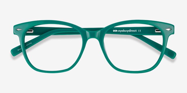 Yana Teal AcetateEyeglass Frames from EyeBuyDirect, Closed View