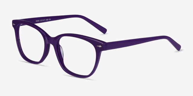 Yana Purple AcetateEyeglass Frames from EyeBuyDirect, Angle View