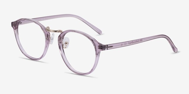 Chillax Lavender MetalEyeglass Frames from EyeBuyDirect, Angle View