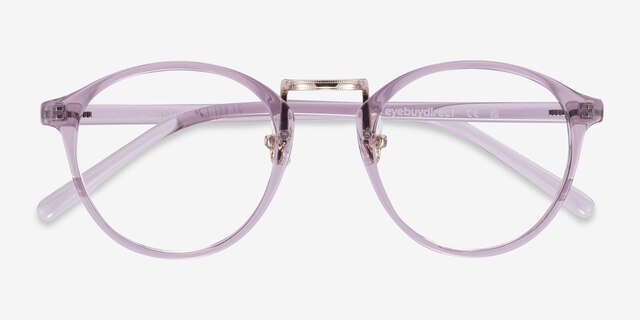 Chillax Lavender MetalEyeglass Frames from EyeBuyDirect, Closed View