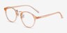 Chillax Clear Melon MetalEyeglass Frames from EyeBuyDirect, Angle View