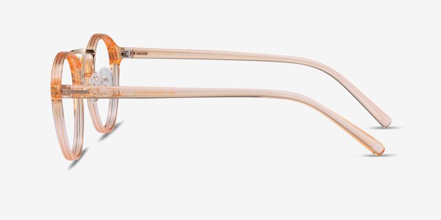 Chillax Clear Melon MetalEyeglass Frames from EyeBuyDirect, Side View